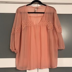 Peach blouse